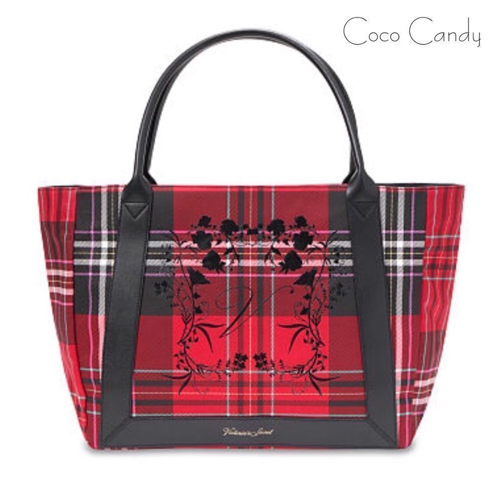 🆕Victoria's Secret Plaid Logo Tote Bag